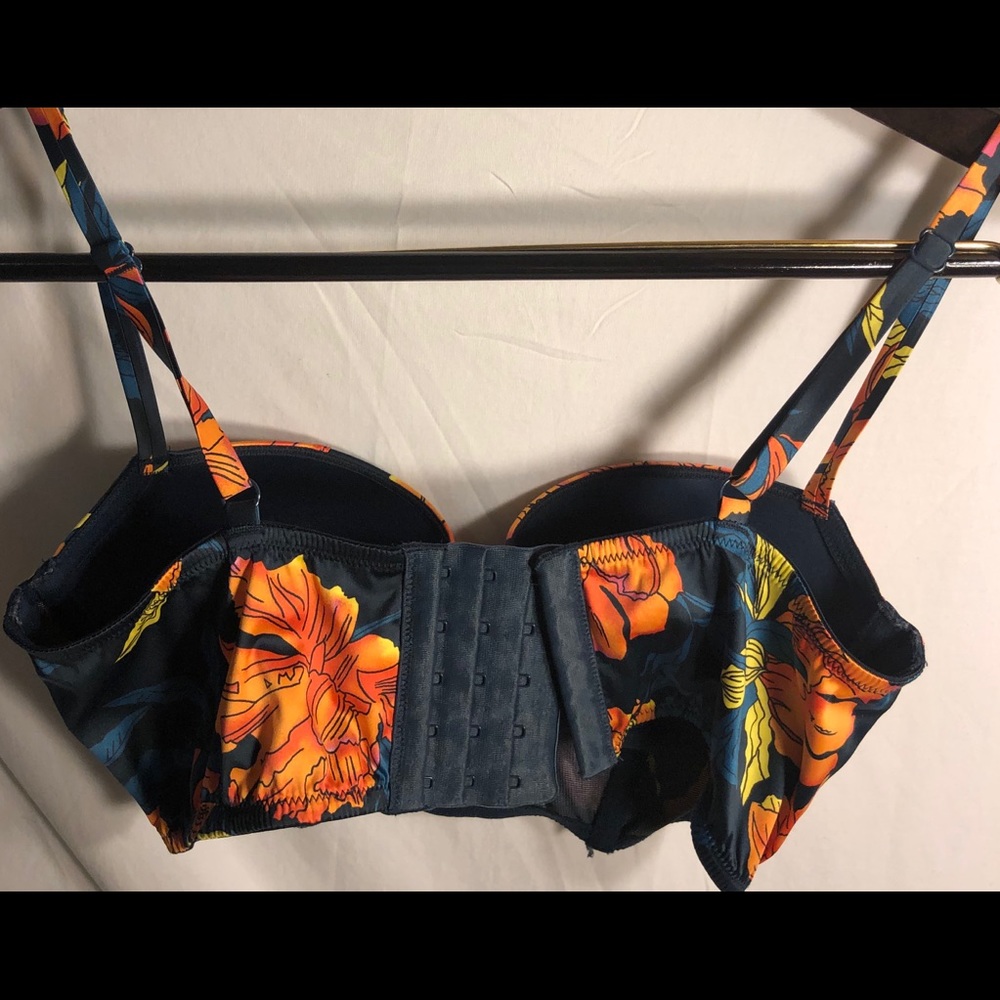 GapBodyLove Armor Bra/Bustier. Sz: 36a. FlowerPrnt